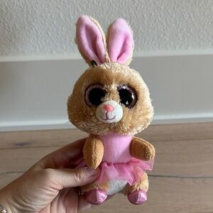 Ty Twinkle Toes Pink and Tan Bunny Plush Toy